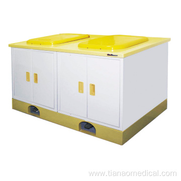 Hospital Steel Color Optional Two-headed Pedal Dirt Tank